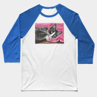 silly cat  face Baseball T-Shirt